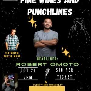Comedy – Wednesday, October 21st – 7:00 to 9:00 pm – $10 Cover